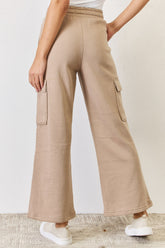RISEN Women's Urban High Waist Cargo Wide Leg Pants with Stylish Pockets